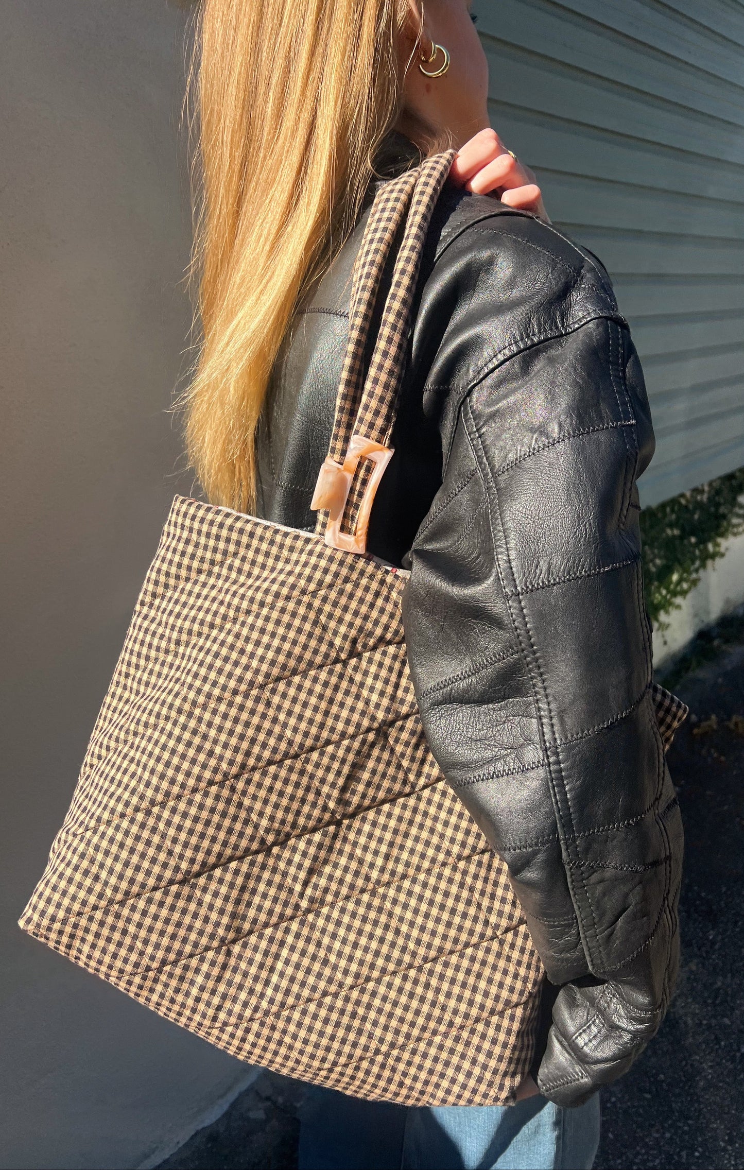Firefly Gingham Reversible Tote