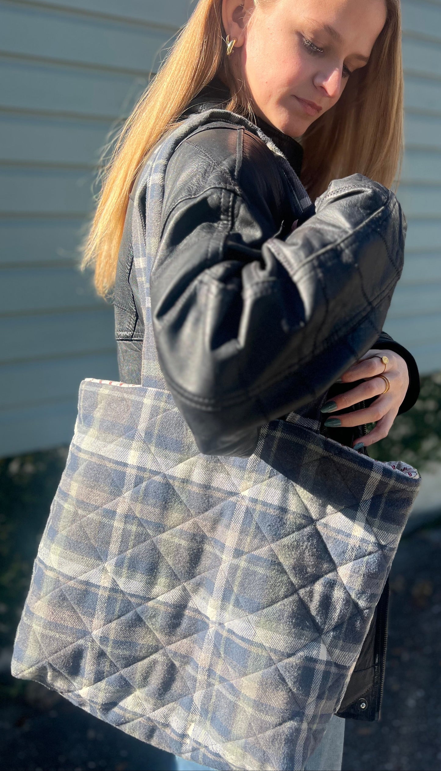 Marshland Flannel Reversible Tote