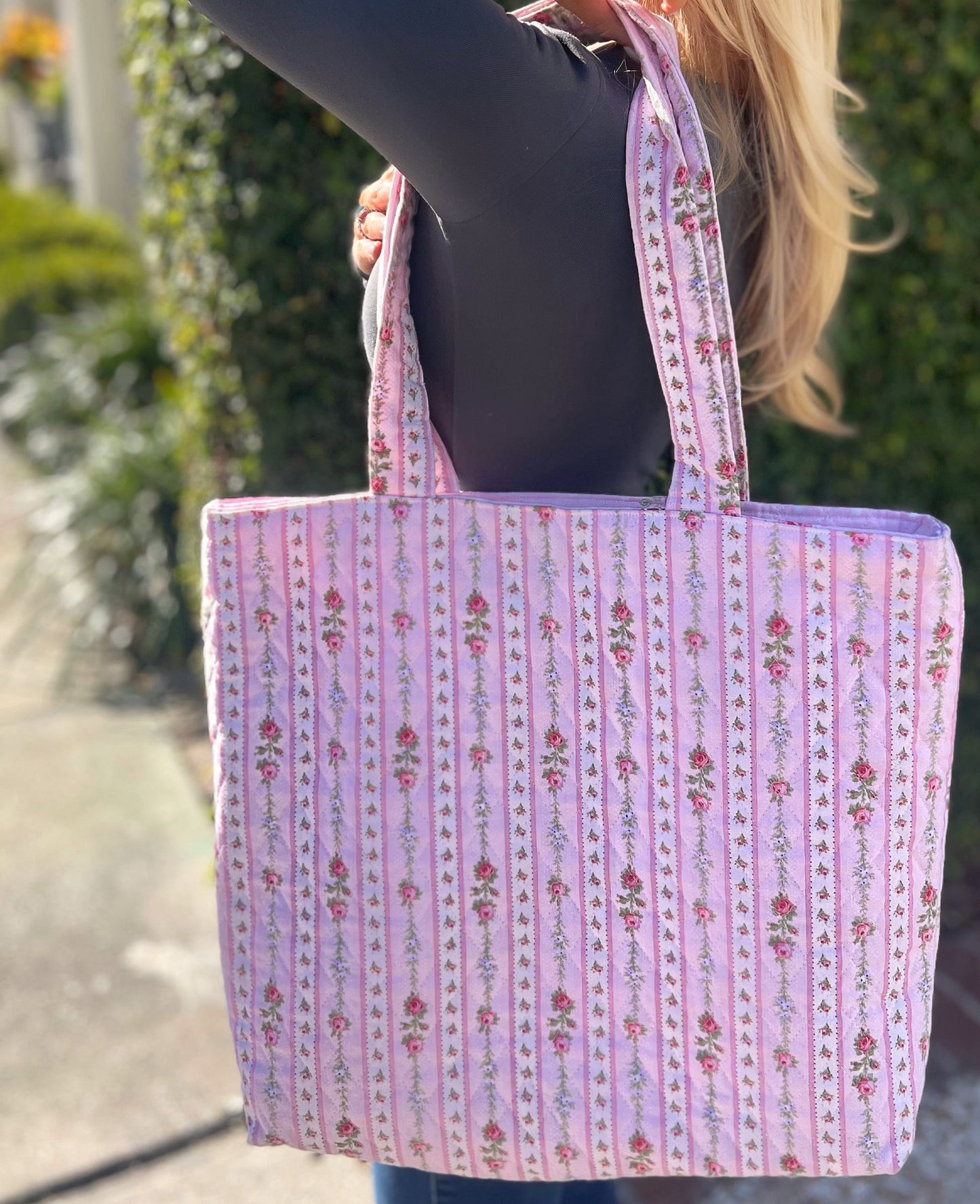 Rosie Row Reversible Tote