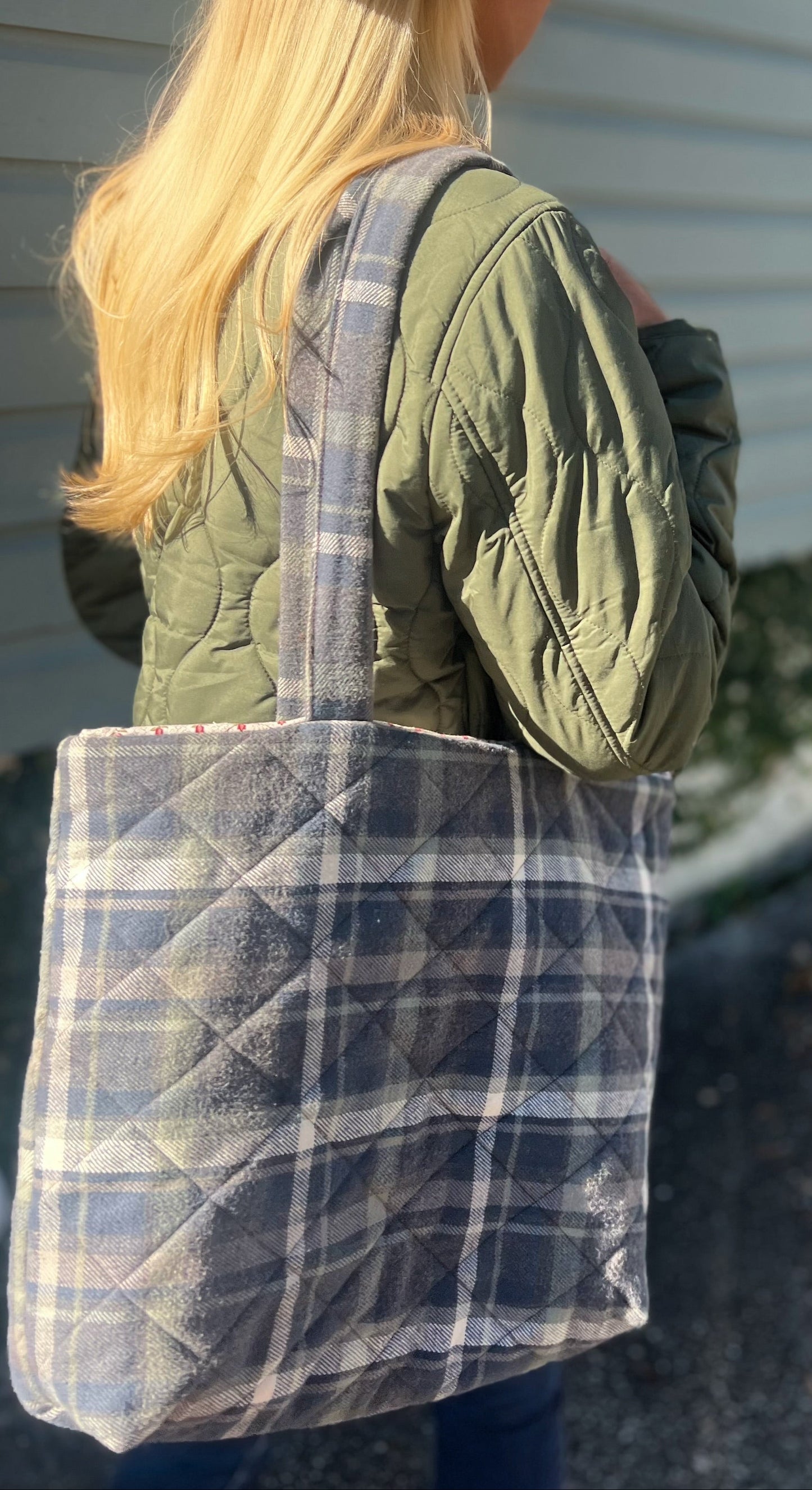 Marshland Flannel Reversible Tote